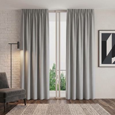 Dekorační závěs s řasící páskou 03 světle šedá 160x250 cm (cena za 1 kus) MyBestHome