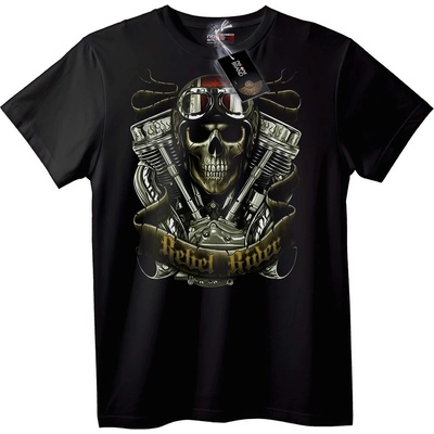 NOONEBRAND Тениска Бунтовен Ездач с Череп - M, Black