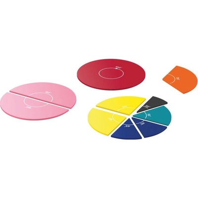 Learning Resources Barevné kruhy s úhly (set 6 ks)