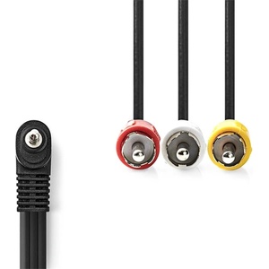 Nedis CVGL22400BK10 аудио-видео AV кабел, 3, 5 мм жак - 3х RCA, 1 м (CVGL22400BK10)