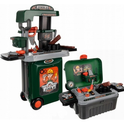 Lean Toys sada nářadí v kufru zelená