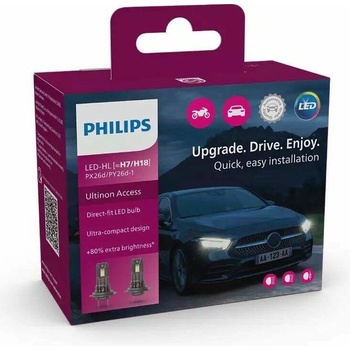 Philips LED U2500 CX H7/H18 PX26d/PY26d-1/16W/12V 2 ks