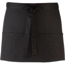 Premier Zástěra Colours PR 155 do pasu s kapsou krátká COT-39015500299 Černá
