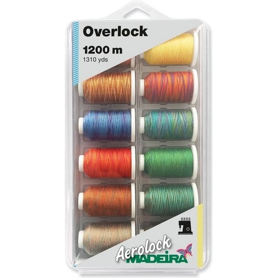 Sada overlockových nití Madeira Aerolock 125 12x1200 m Multi
