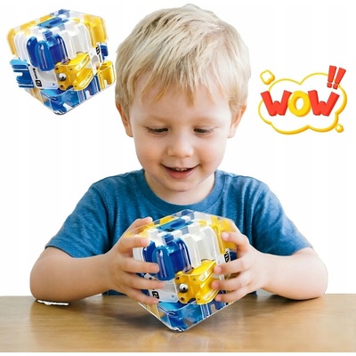 CUBE MAZE 3D Logická kostka pro děti s bludištěm a kovovou kuličkou hra