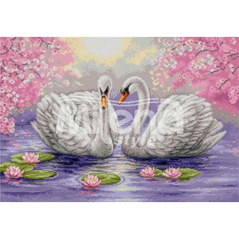 Milena Style Езеро с лебеди - гоблен със схема