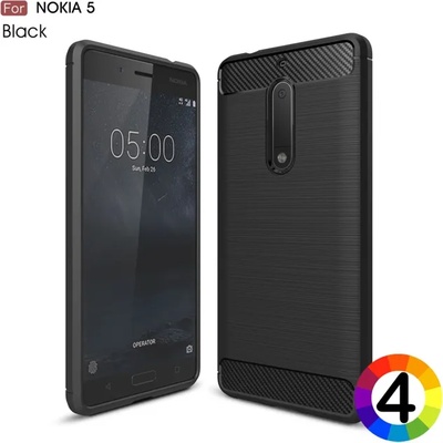 Nokia 5 Удароустойчив Carbon Fiber Калъф и Протектор
