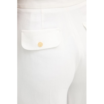 Elisabetta Franchi официален панталон дамски от лен (PA17962E2)