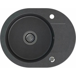 Quadron Pop Johnny 216 черна композитна вградена мивка - черни точки 59x46 см (HCQC5846CZK) Мивка за вграждане