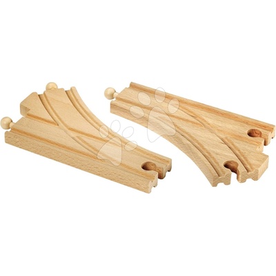 Brio Curved Switching Tracks 2 oblé výhybky pre rovnobežné koľaje
