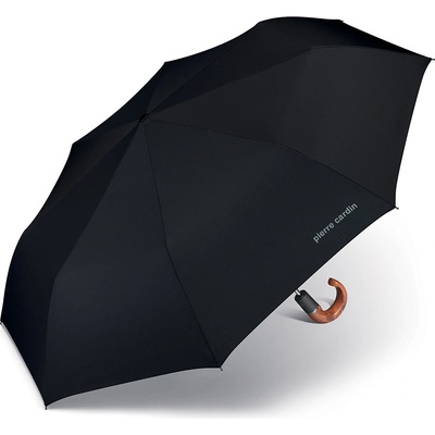 Pierre Cardin pánský skládací plně automatický deštník se zahnutou rukojetí noire