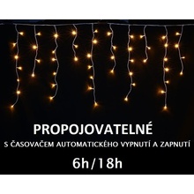 LUMA LED Vánoční světelný déšť 324 LED 10m přívod 5m IP44 teplá bílá s časovačem