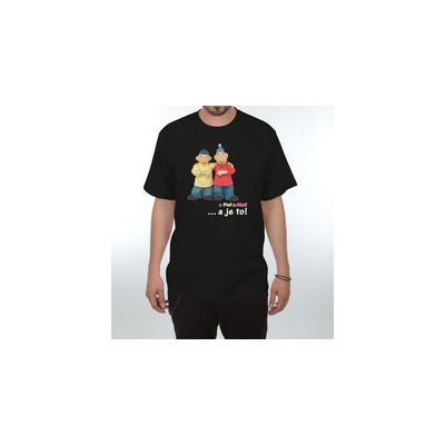 Pánské tričko Pat a Mat GESTO černé