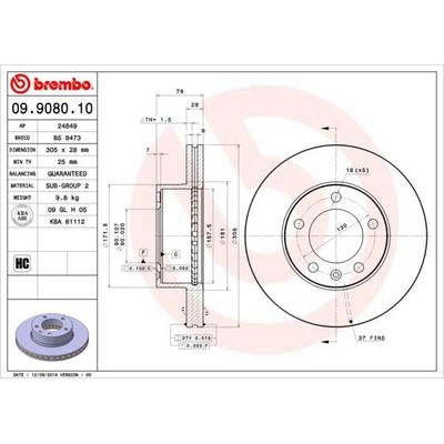 Brzdový kotouč BREMBO 09.4939.11
