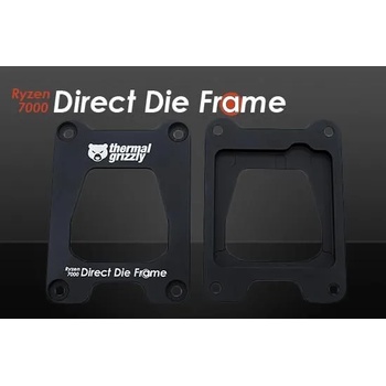Image 1 of Thermal Grizzly Монтажна рамка Thermal Grizzly Ryzen 7000 Direct Die Frame, Алуминий, Черен (TG-DDF-R7000-R)