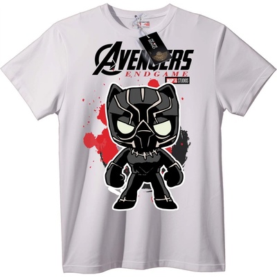 NOONEBRAND Тениска Avengers Краят Черната Пантера - XS, White