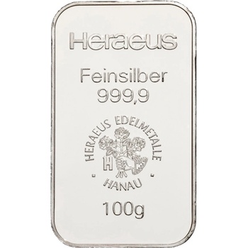 Heraeus stříbrný slitek 100 g