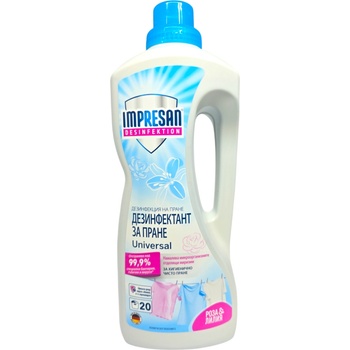 Impresan дезинфектант за пране, Универсал, 1500мл, 20 пранета, Роза и Лилия
