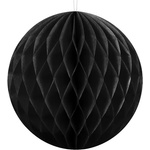 PartyDeco Хартиена топка - черна 10см
