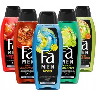 Sprchový gel Fa 2v1 pro muže, sada 5 x 400 ml