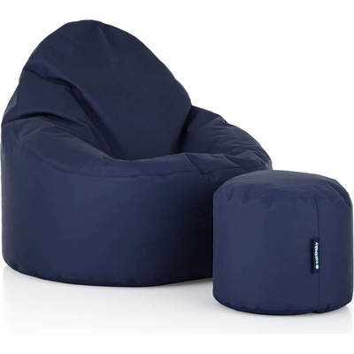 SakyPaky Sedaci vak Citrona taburet tmavě modrá