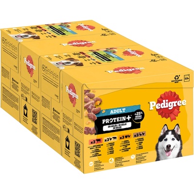 Pedigree Adult Protein Plus v želé 4 druhy 48 x 85 g