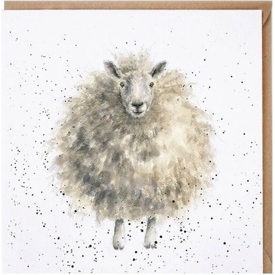 Přání 15 x 15 cm "The Woolly Jumper" Wrendale Designs - ovce