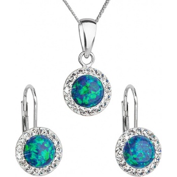 Evolution Group trblietavá súprava šperkov 39160.1 & green s.opal