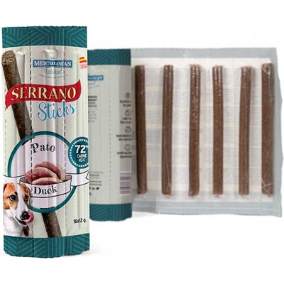Mediterranean Natural Стикове MEDITERRANEAN NATURAL Serrano Sticks - патица 16 x 12 г