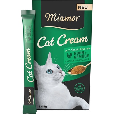 Miamor Cat Cream kuřecí zelenina 5 x 15 g