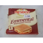 PRÉSIDENT Топено сирене с ементал слайс President 120гр