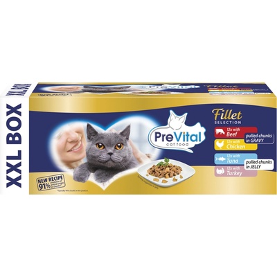 PreVital XXL BOX Kapsička hovězí/kuřecí/krůtí/tuňák 48 x 85 g