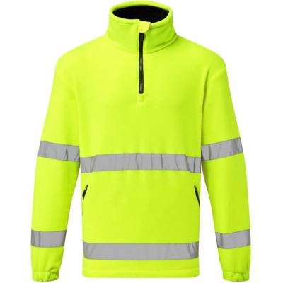 Portwest Mikina F302 Fleece 1/2 Zip Hi-Vis reflexní POR-F302YERL Žlutá