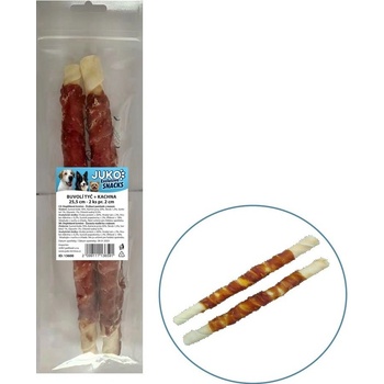 JUKO Snacks Smarty Tyč buvolí obalená kachním masem 25,5 cm 2 ks