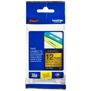 Brother Консуматив за принтер Brother Tzepr831 Tape Cassettes 6-12 Mm Bandwidth Premium Gold Black TZEPR831 (TZEPR831)