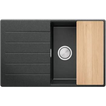 Твоят Стил Графитна кухненска мивка от гранит Копенхаген 780х500 Top 50