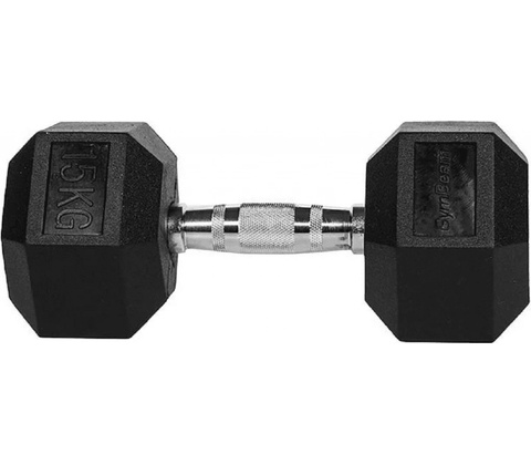 GymBeam Jednoručka Hexagonal 15 kg