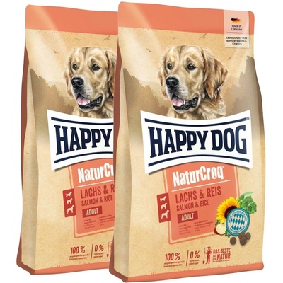 Happy Dog NaturCroq Лосос и Ориз 2 x 11 кг