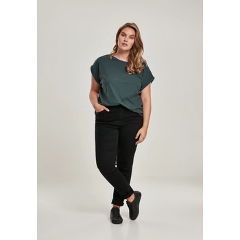 Image 1 of Urban Classics Дамска тениска в тъмнозелен цвят Urban Classics Ladies Extended Shoulder Tee bottlegreen UB-TB771-02245 - Тъмнозелен, размер S