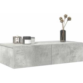 vidaXL Стенен рафт с чекмеджета 60x26, 5x15 см инженерно дърво (859971)