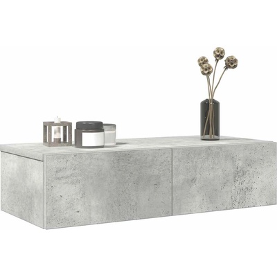 vidaXL Стенен рафт с чекмеджета 60x26, 5x15 см инженерно дърво (859971)