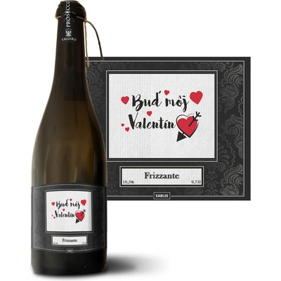 Sablio Buď môj Valentín Prosecco biele suché šumivé víno 10,5 % 0,75 l (holá fľaša)