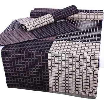 Forbyt prostírání bavlna Cubes hnědý 40x120
