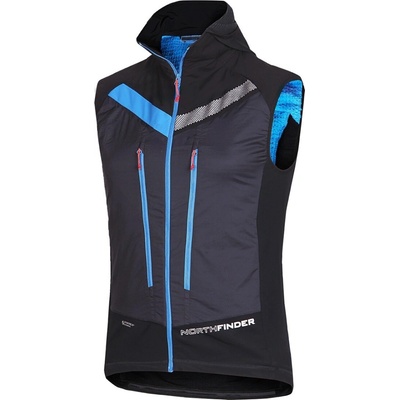 Northfinder pánská skialpová hybridní vesta Polartec Alpha VHAN 3 šedá