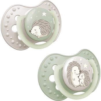 LOVI Светещи силиконови залъгалки Lovi - Night & Day, 0-6 m, 2 брoя (22/929)