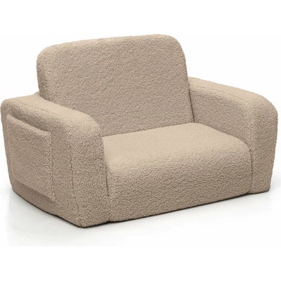 SHAPPY SHAPPY Detské rozkladacie penové kreslo LUMI TEDDY Light Beige