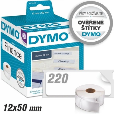 Dymo 50mm x 12mm, bílé, 220 etiket, S0722460