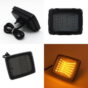  Led оранжев сигнален габарит с 70 диода, 12-24v, опушен