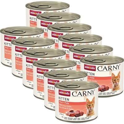 Animonda Carny Kitten Hovädzie a morčacie 12 x 200 g