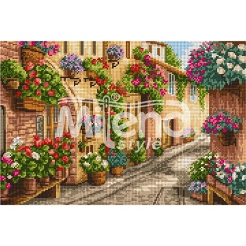 Milena Style Цветна улица - гоблен със схема конци Ariadna 1: 4